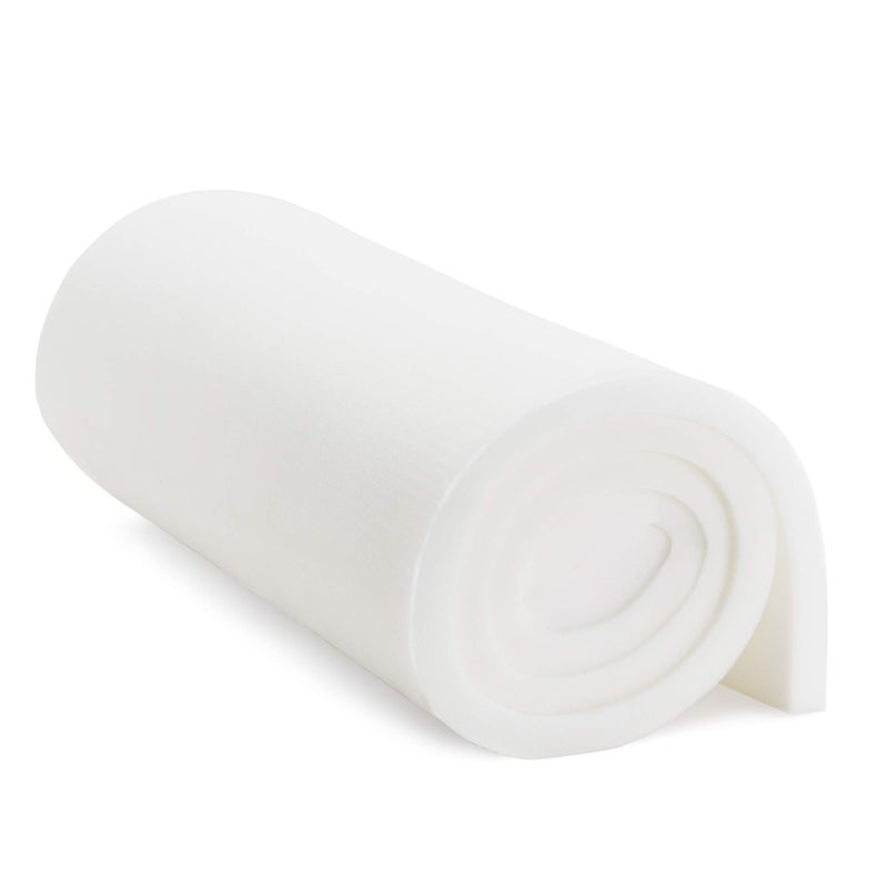 Linenspa High Density Cushion Craft Foam - Perfect for Chairs, Sofas, Headboards, and DIY Projects, 1" x 24" x 72", White - Image 1